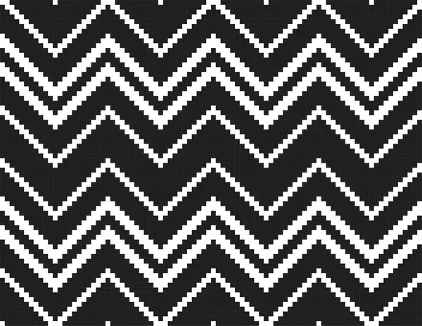 Schwarz Weißer Chevron Nahtloser Musterhintergrund Für Modetextilien Strickwaren Grafiken — Stockvektor