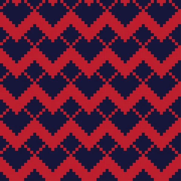 红色雪佛龙无缝图案背景为时尚纺织品 针织物 — 图库矢量图片