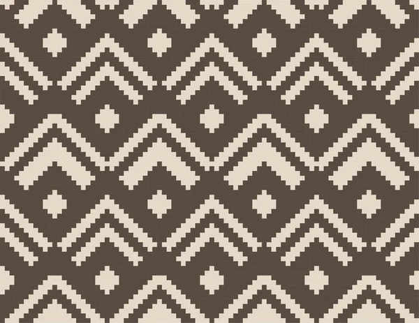 Braun Beige Chevron Nahtloser Musterhintergrund Für Modetextilien Strickwaren Grafiken — Stockvektor