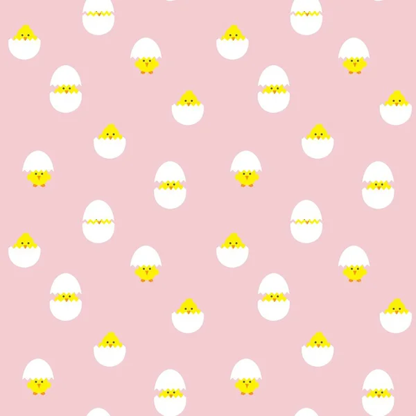 Pink Easter Egg Seamless Pattern Computer Graphics Fashion Textiles Etc — Stock Vector