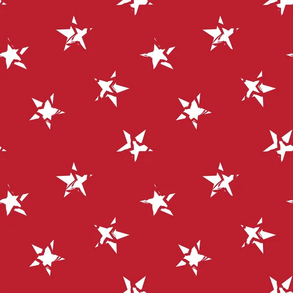 Red Stars Coup Pinceau Fond Motif Sans Couture Pour Les — Image vectorielle