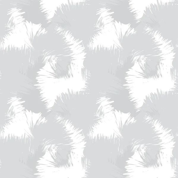 White Brush Stroke Camouflage Abstrakt Sömlös Mönster Bakgrund Lämplig För — Stock vektor