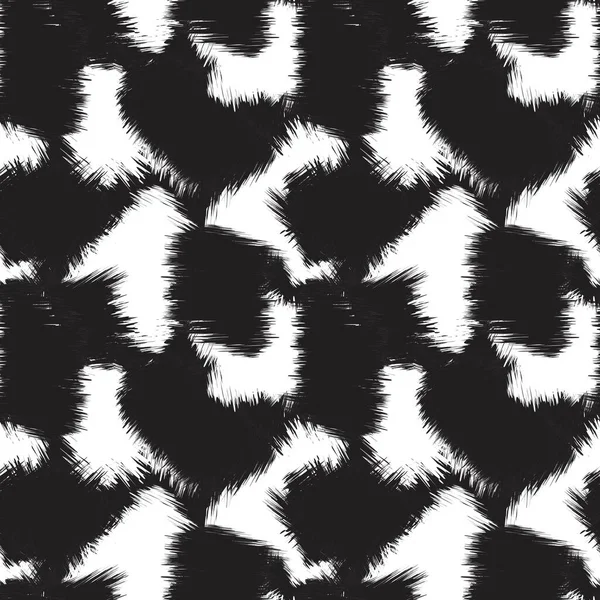 Schwarz Weiß Pinselstrich Camouflage Abstrakte Nahtlose Muster Hintergrund Geeignet Für — Stockvektor