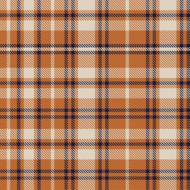 Moda tekstil ve grafikleri için uygun turuncu asimetrik ekose desenli kusursuz desen