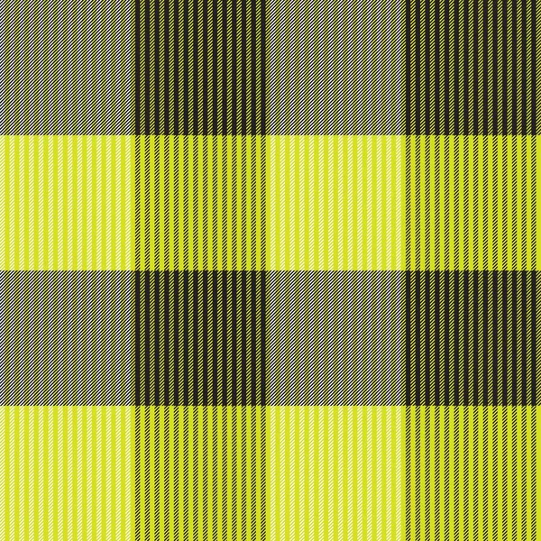Yellow Asymmetric Plaid Textuur Naadloos Patroon Geschikt Voor Mode Textiel — Stockvector