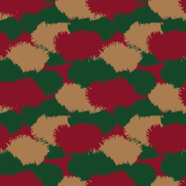 Noel Fırçası Vuruşu Kamuflajı. Moda tekstil ve grafikleri için uygun soyut, pürüzsüz desen arkaplanı.