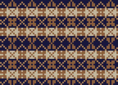 Moda tekstil, örgü ve grafikler için kahverengi Noel panayırı desenli arka plan