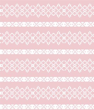 Moda tekstil ürünleri, örgü ve grafikler için uygun pembe Noel kar taneleri adası desenli arka plan