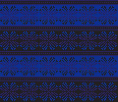 Mavi Noel kar taneleri fuar desenli arka plan moda tekstil, örgü ve grafikleri için uygundur