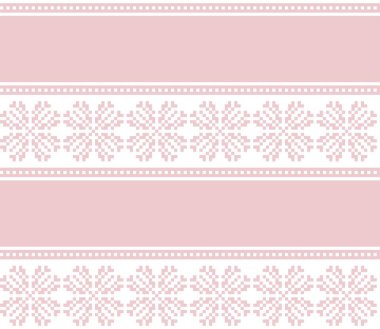 Moda tekstil ürünleri, örgü ve grafikler için uygun pembe Noel kar taneleri adası desenli arka plan