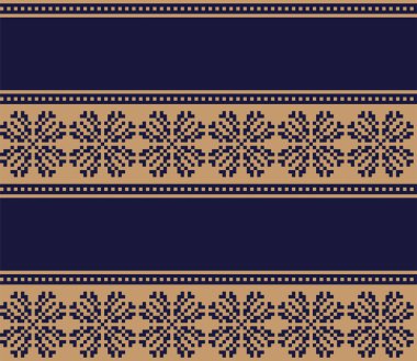 Moda tekstil ürünleri, örgü ve grafikler için uygun kahverengi Noel kar taneleri adası desenli arka plan