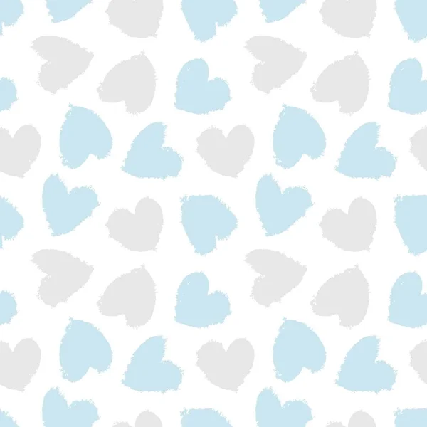 Sky Blue Heart 모양의 칠하지 패턴의 그래픽 — 스톡 벡터