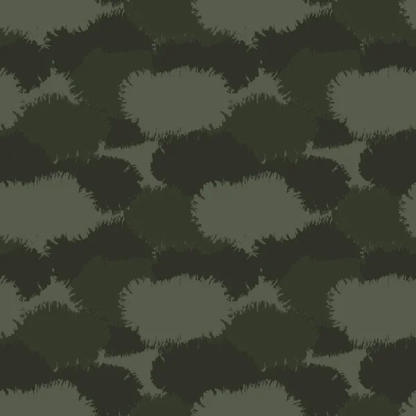 Pinceau Vert Avc Camouflage Abstrait Fond Motif Sans Couture Adapté — Image vectorielle