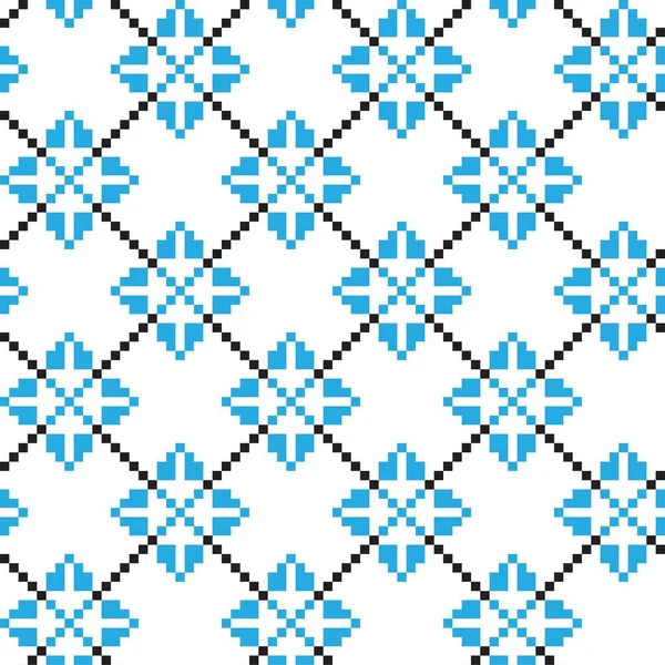Ice Blue Christmas Snowflake Sprawiedliwy Wzór Wysp Tło Nadaje Się — Wektor stockowy