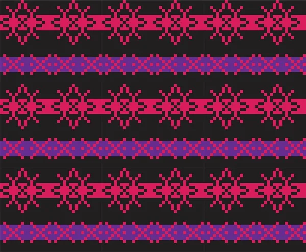 ファッション繊維 ニットウェア グラフィックに適したレッドネイビークリスマススノーフレークフェア島のパターンの背景 — ストックベクタ