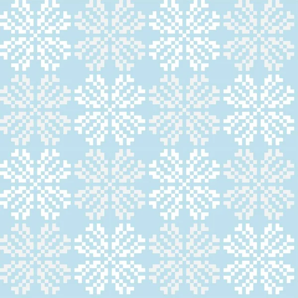 Ice Blue Karácsonyi Hópehely Vásár Szigetminta Háttér Alkalmas Divat Textíliák — Stock Vector