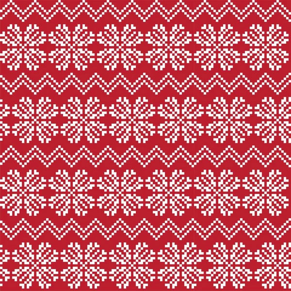 Fondo Patrón Isla Justo Copo Nieve Navidad Rojo Adecuado Para — Vector de stock