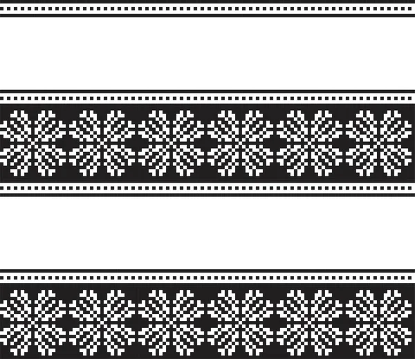 适用于时尚纺织品 针织物和图形的黑色和白色圣诞雪花色的漂亮岛屿图案背景 — 图库矢量图片