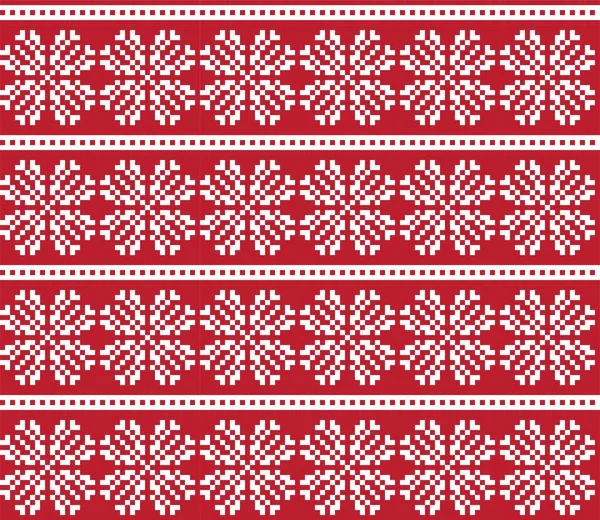 Fondo Patrón Isla Justo Copo Nieve Navidad Rojo Adecuado Para — Archivo Imágenes Vectoriales