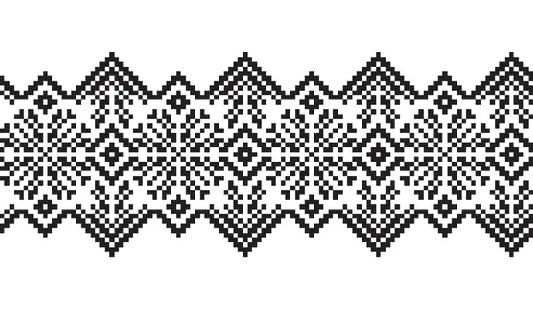 Black White Christmas Snowflake Fair Isle Pattern Background Suitable Fashion — Stock Vector