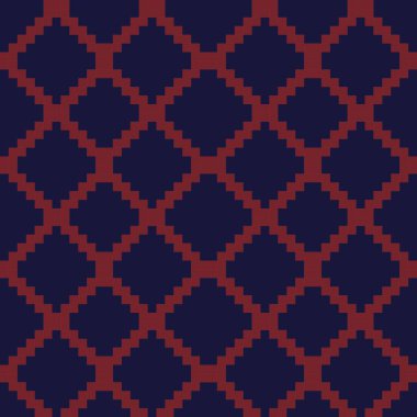 Kırmızı Argyle, elmas şekilli kusursuz arkaplan moda tekstil, örgü, grafik için uygun