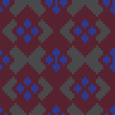 Burgundy Argyle, elmas şekilli, desensiz arka plan moda tekstili, örgü, grafik için uygun.