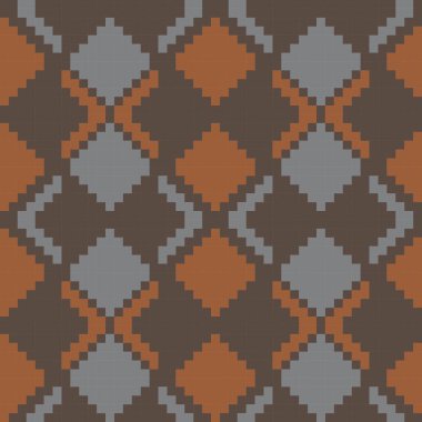 Kahverengi Argyle, elmas şekilli, desensiz arka plan moda tekstili, örgü, grafik için uygun.