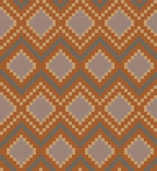 Brown Argyle Rautenform Nahtloser Musterhintergrund Für Modetextilien Strickwaren Grafiken — Stockvektor