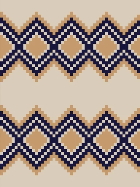 Brown Argyle Diamond Shape Seamless Pattern Background Knitwear Graphics — 스톡 벡터