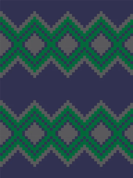 蓝色拱形 菱形无缝图案背景 适合流行纺织品 针织物 — 图库矢量图片