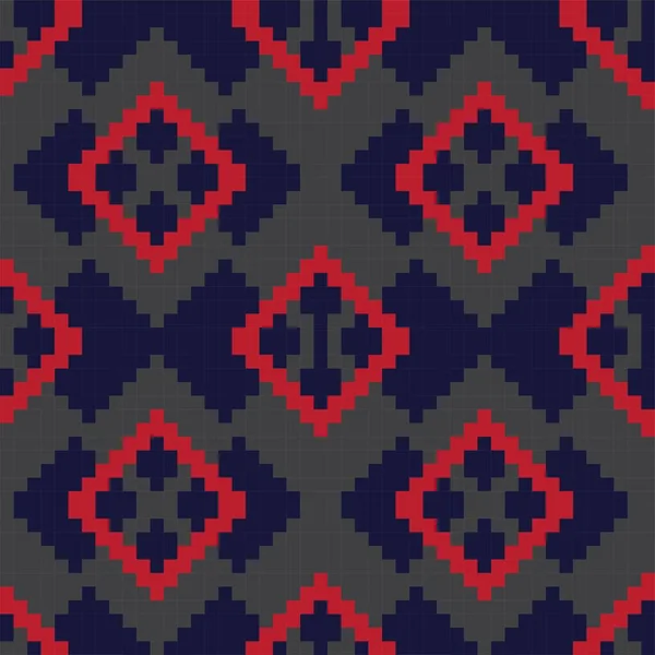 Argyle Rojo Fondo Patrón Sin Costura Forma Diamante Adecuado Para — Vector de stock