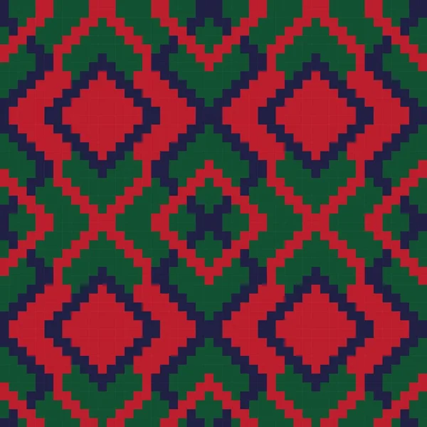 Weihnachten Argyle Rautenform Nahtlose Muster Hintergrund Geeignet Für Modetextilien Strickwaren — Stockvektor