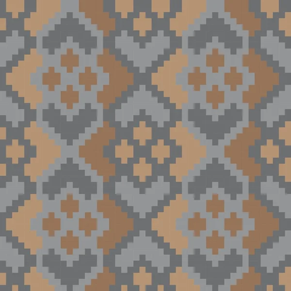 Brown Argyle Diamond Shape Seamless Pattern Background Knitwear Graphics — 스톡 벡터