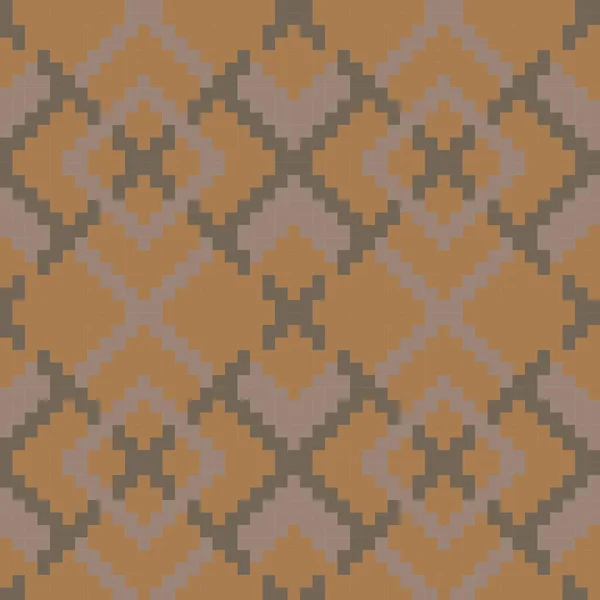 Brown Argyle Diamond Shape Seamless Pattern Background Knitwear Graphics — 스톡 벡터