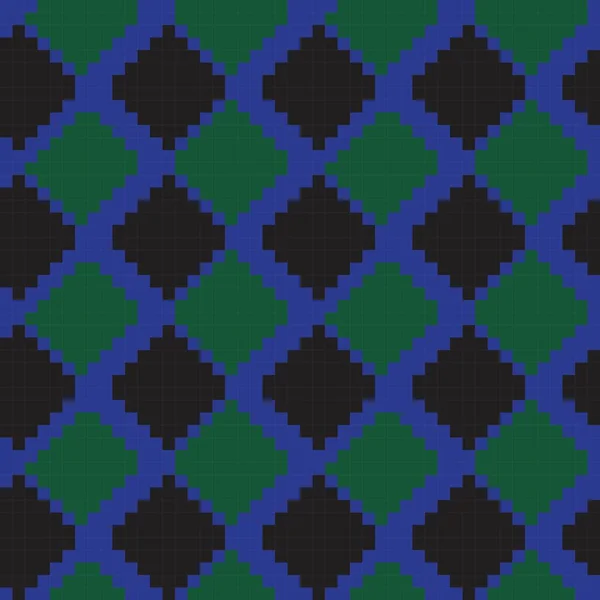 Блакитний Аргайл Безшовний Картинний Фон Формі Діаманта Придатний Модного Текстилю — стоковий вектор