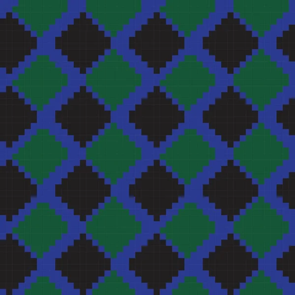 Blue Argyle Diamond Shape Seamless Pattern Background Suitable Fashion Textile — стоковый вектор