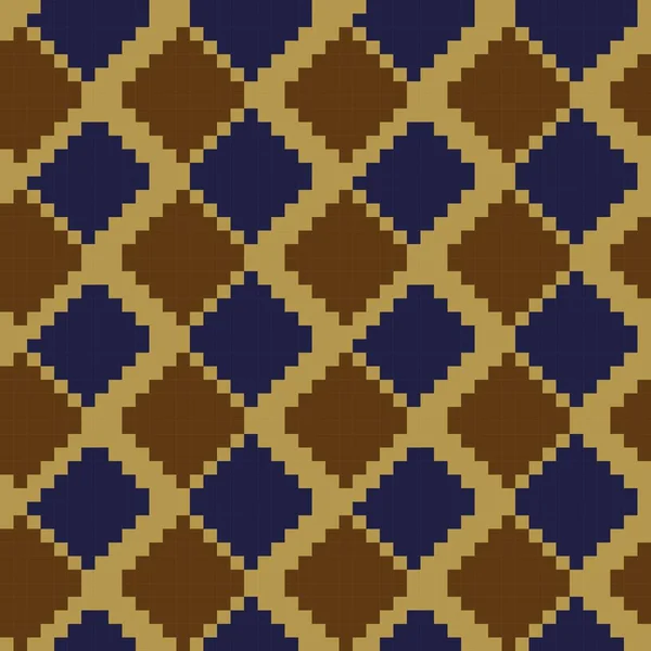 Brown Argyle Fundo Padrão Sem Costura Forma Diamante Adequado Para — Vetor de Stock