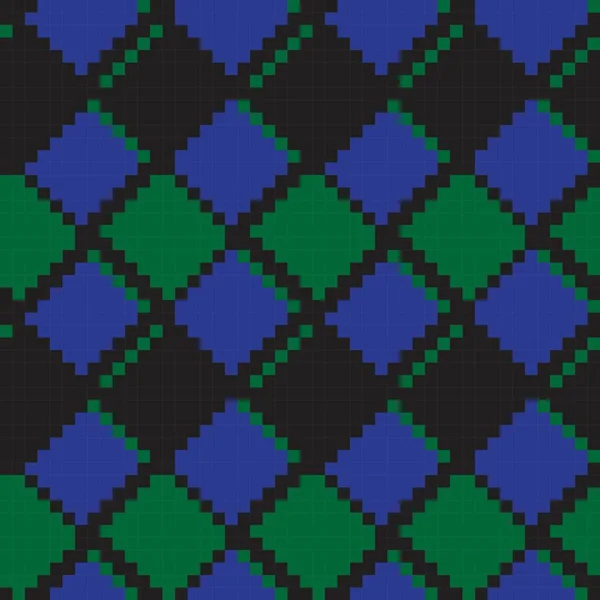Green Argyle Rautenform Nahtloser Musterhintergrund Für Modetextilien Strickwaren Grafiken — Stockvektor