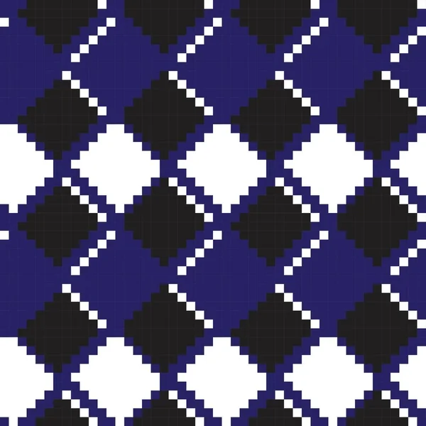 Blue Argyle Rautenform Nahtloser Musterhintergrund Für Modetextilien Strickwaren Grafiken — Stockvektor