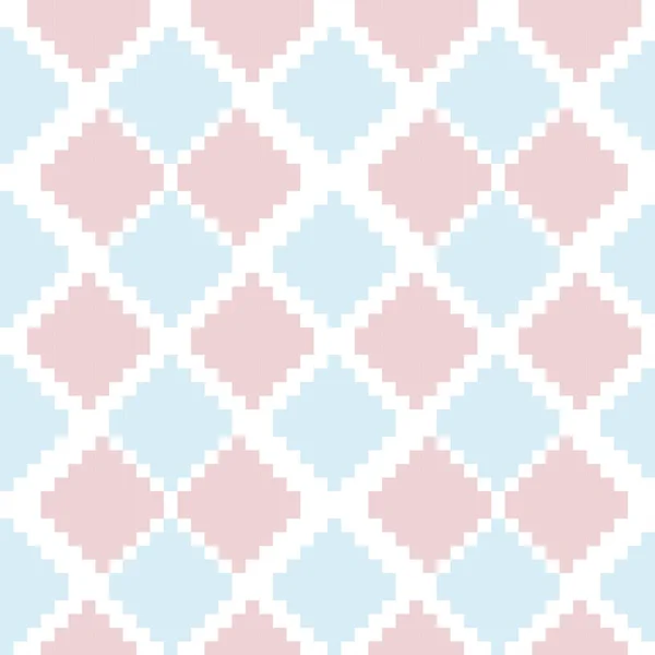 Pink Argyle Diamond Shape Seamless Pattern Background Knitwear 그래픽 — 스톡 벡터