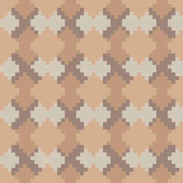 褐色拱形 菱形无缝图案背景 适合流行纺织品 针织物 — 图库矢量图片