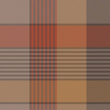 Moda tekstil ve grafikleri için uygun turuncu asimetrik ekose desenli kusursuz desen