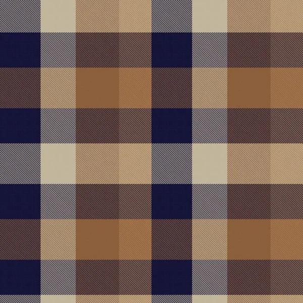 Brown Asymmetric Plaid Texturierte Nahtlose Muster Geeignet Für Modetextilien Und — Stockvektor