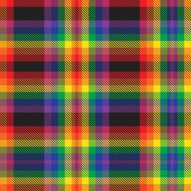 Gökkuşağı Ekoseli, kareli, ekose desenli moda tekstil ve grafikleri için uygun