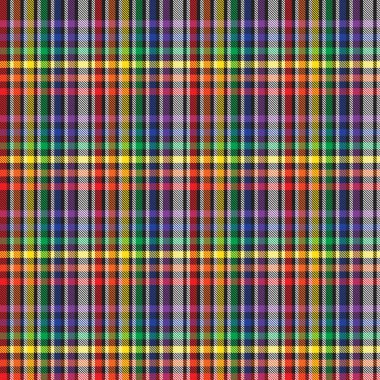 Gökkuşağı Ekoseli, kareli, ekose desenli moda tekstil ve grafikleri için uygun