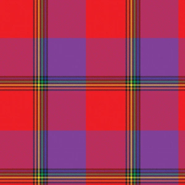 Rainbow Plaid Geruit Tartan Naadloos Patroon Geschikt Voor Mode Textiel — Stockvector