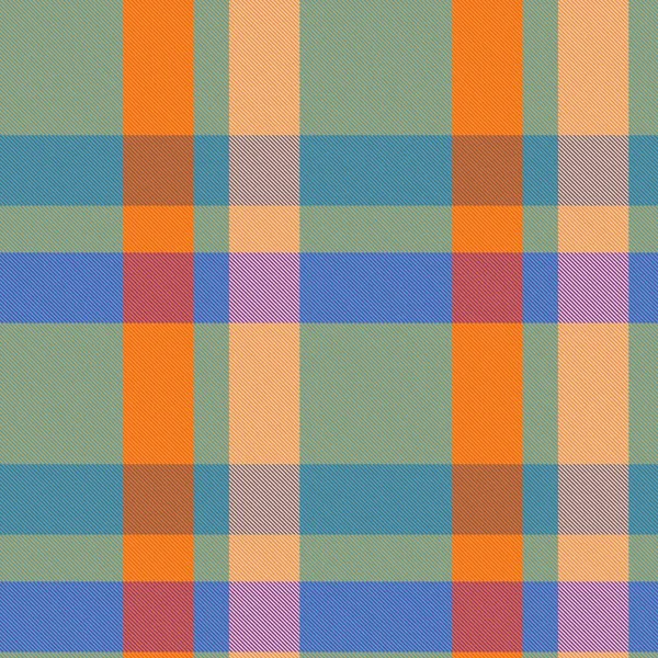 Kleurrijke Plaid Textuur Naadloos Patroon Voor Mode Textiel Graphics — Stockvector