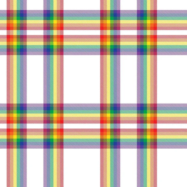 Rainbow Plaid Kariert Schottenmuster Nahtlos Geeignet Für Modetextilien Und Grafiken — Stockvektor