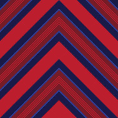 Moda tekstili ve grafikleri için uygun kırmızı ve mavi köşegen çizgili, dikişsiz arkaplan