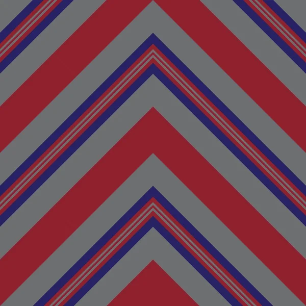 Rosso Blu Chevron Diagonale Righe Senza Cuciture Modello Sfondo Adatto — Vettoriale Stock